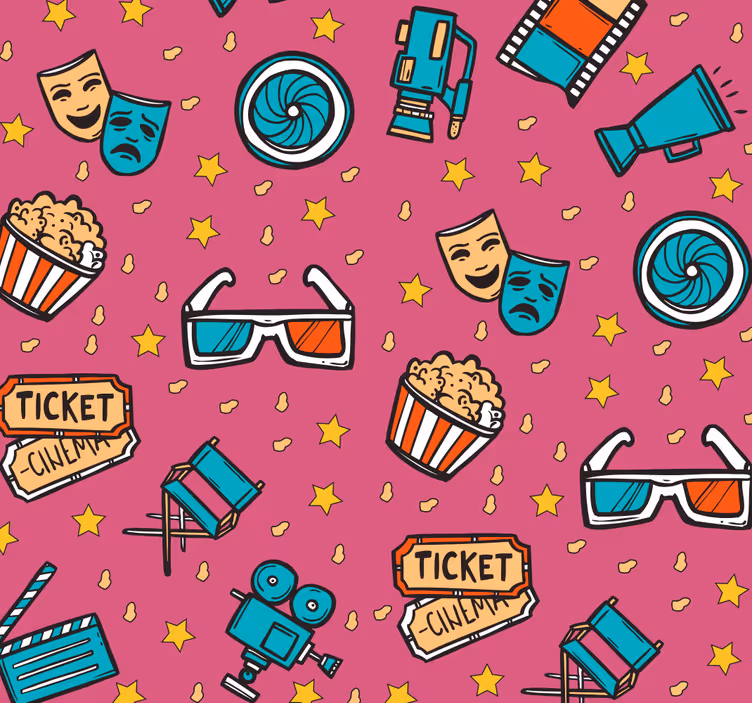 Filmkveld - tapet for jentebarn - Tenstickers