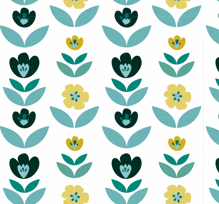 Mynt blomster tapet for hjemmet ditt - Tenstickers