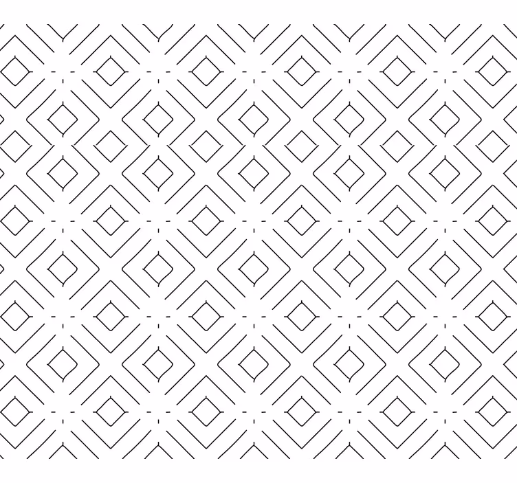 Geometrisk svart / hvitt firkantet tapet - Tenstickers