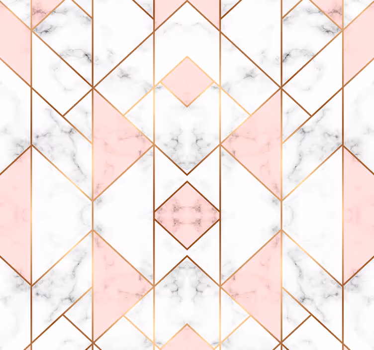 Geometrisk marmor eleganse tapet geometriske former - Tenstickers