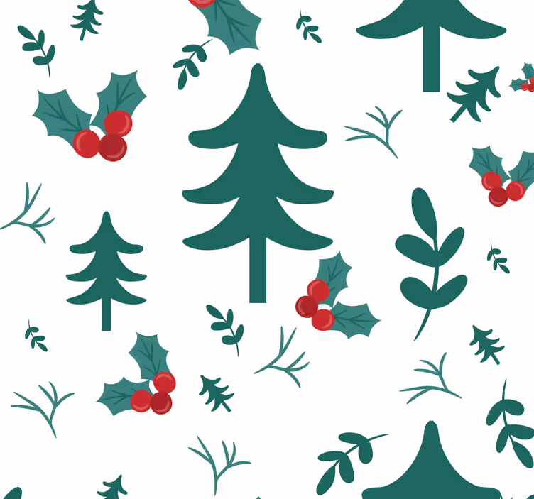 Festlig tremønster jul tapet - Tenstickers