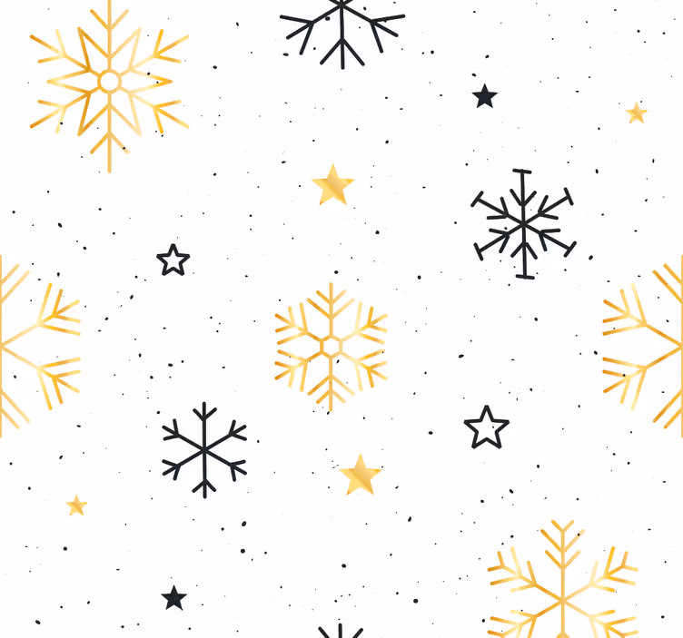 Stjerneklare snøfnuggmønster jul tapet - Tenstickers
