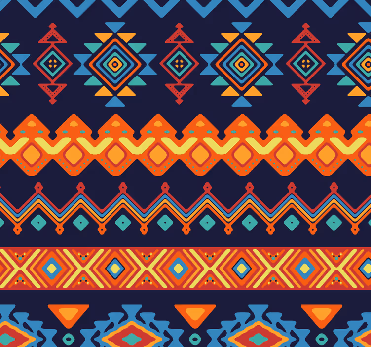 Afrikansk tribal tema stoff kunst tapet - Tenstickers