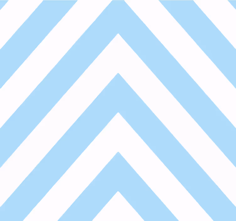 Blå og hvit chevron stripete tapet - Tenstickers