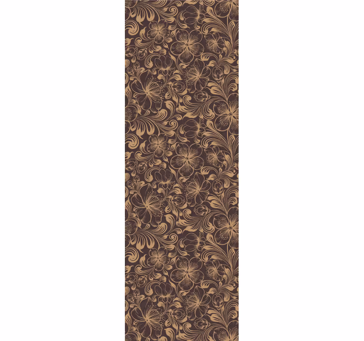 Retro ornamental blomst tapet - Tenstickers