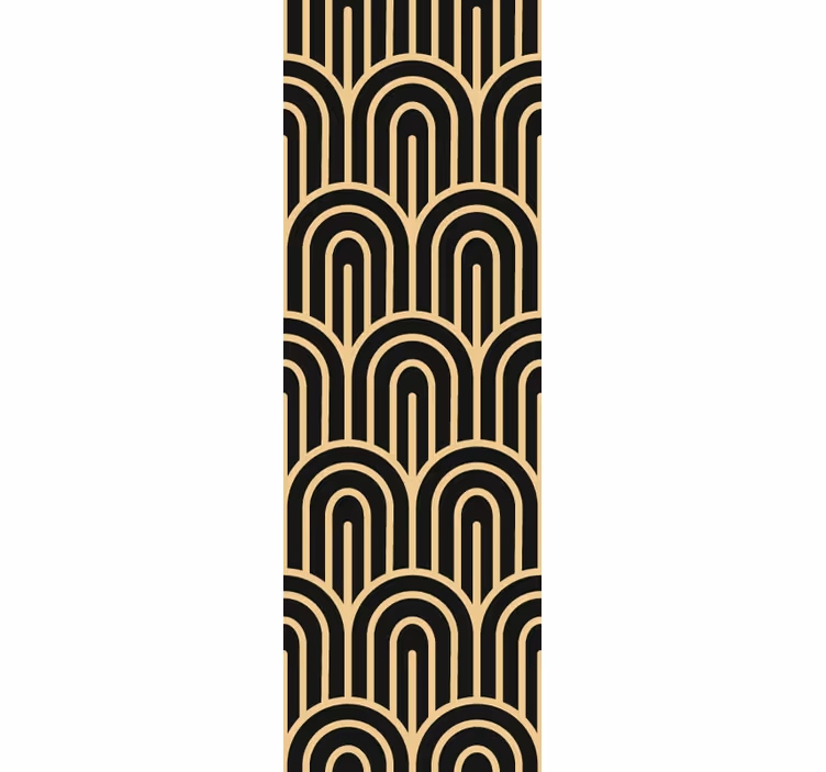 Gyldne deco mønstre fliser tapet - Tenstickers