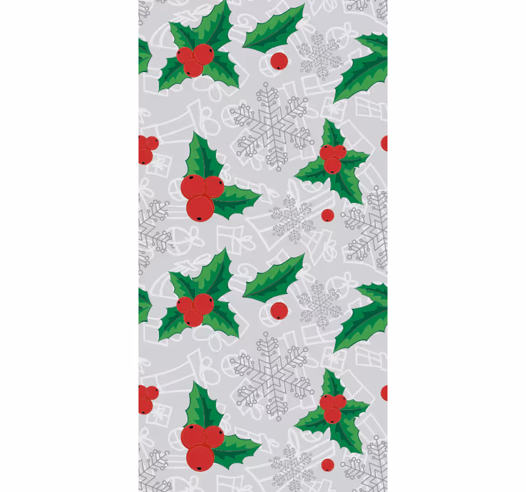 Festlig kristtorn mønster jul tapet - Tenstickers