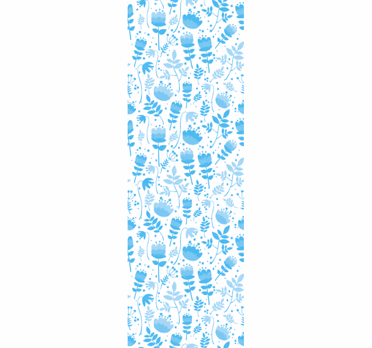 Floral silhuett mønstre tapet blomster - Tenstickers