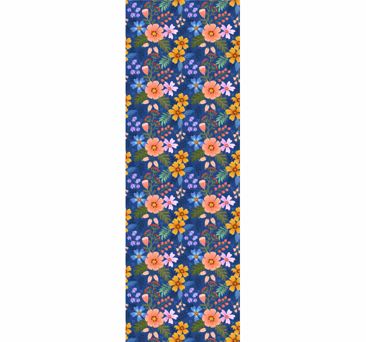 Blomsterbukettmønster tapet blomster - Tenstickers