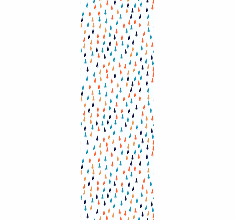 Farget regndråpe tapet - Tenstickers