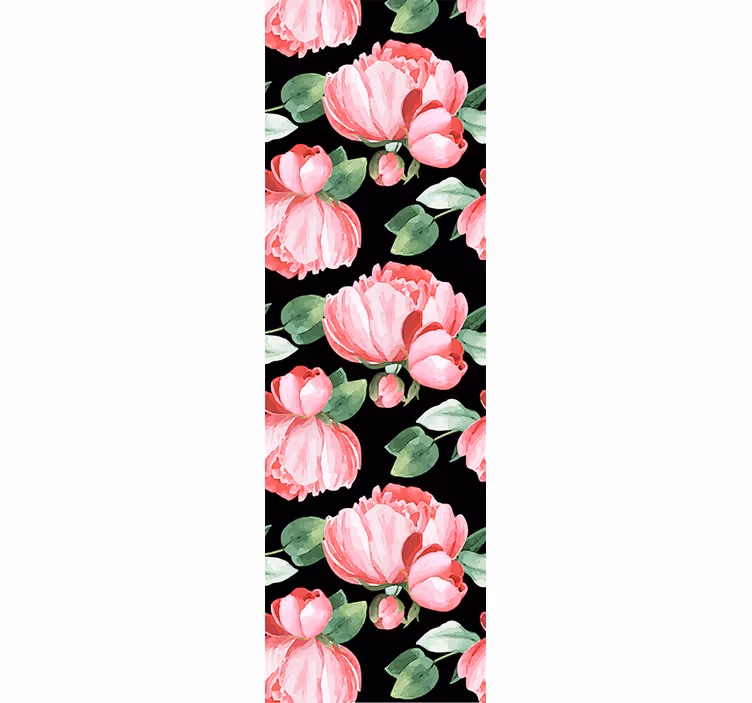 Blomstrende peoner tapet blomster - Tenstickers