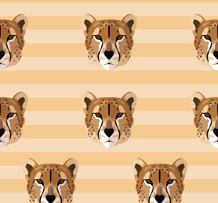Cheetah stripemønster tapet dyr - Tenstickers