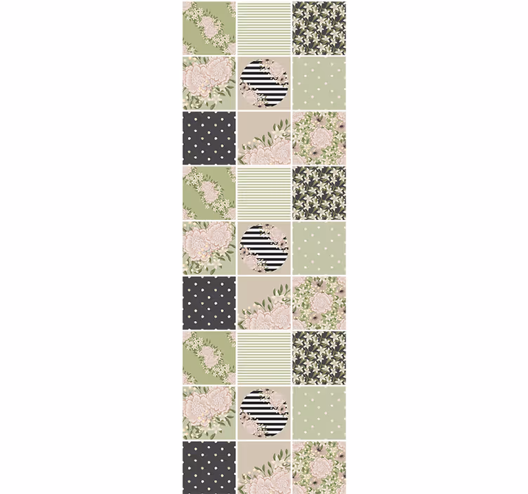 Blomstermønster tapet blomste - Tenstickers