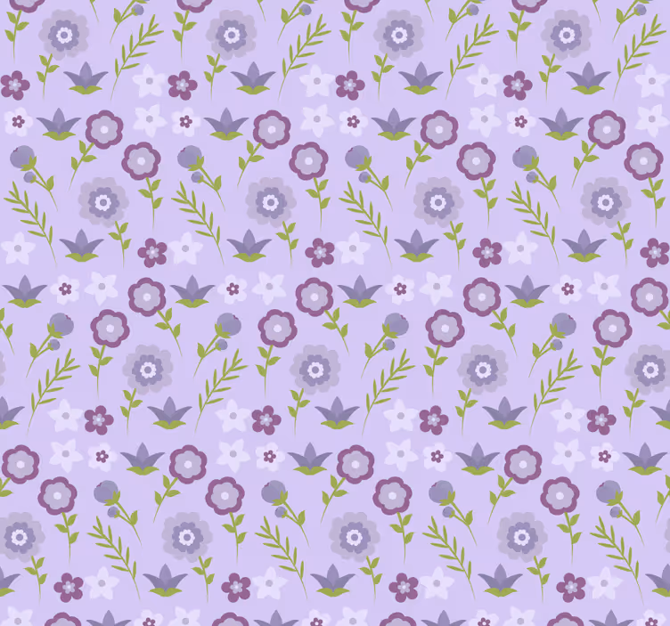Blomstermotiv mønster tapet blomster - Tenstickers