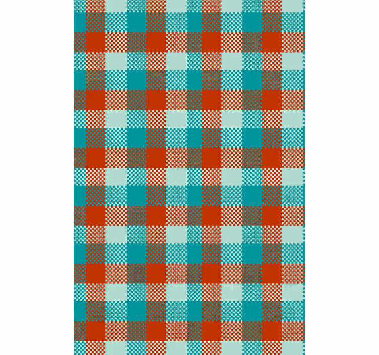 Gingham mønster tapet geometriske former - Tenstickers
