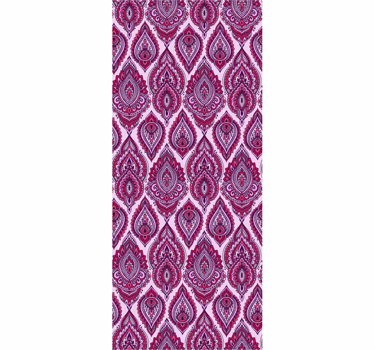 Rosa blad paisley strukturert tapet - Tenstickers