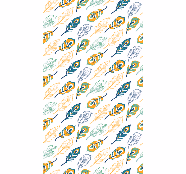 Fjærkledd eleganse tapet kunst - Tenstickers