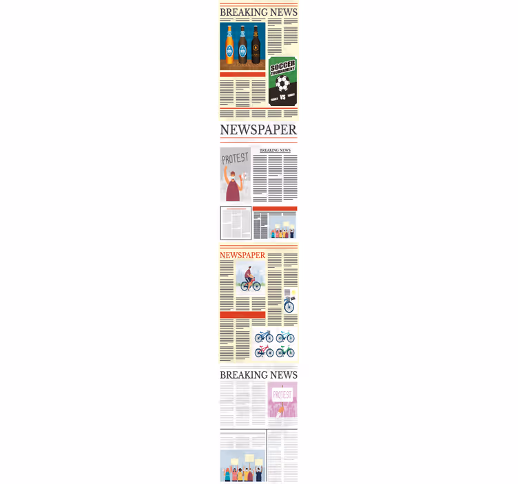 Aviscollage tapet bokstaver - Tenstickers