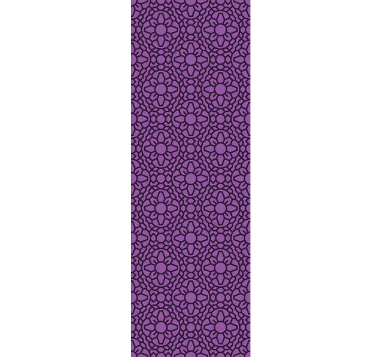 Floral geometrisk mønster tapet blomste - Tenstickers