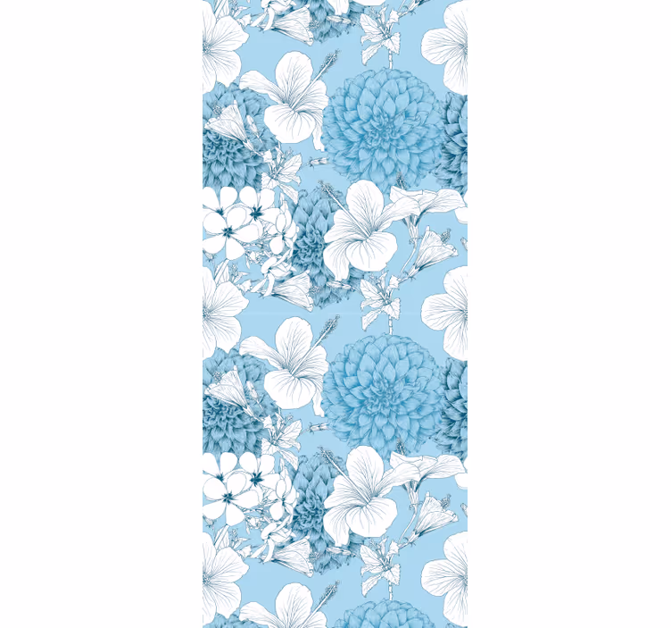 Blomsterskissemotiv tapet blomster - Tenstickers