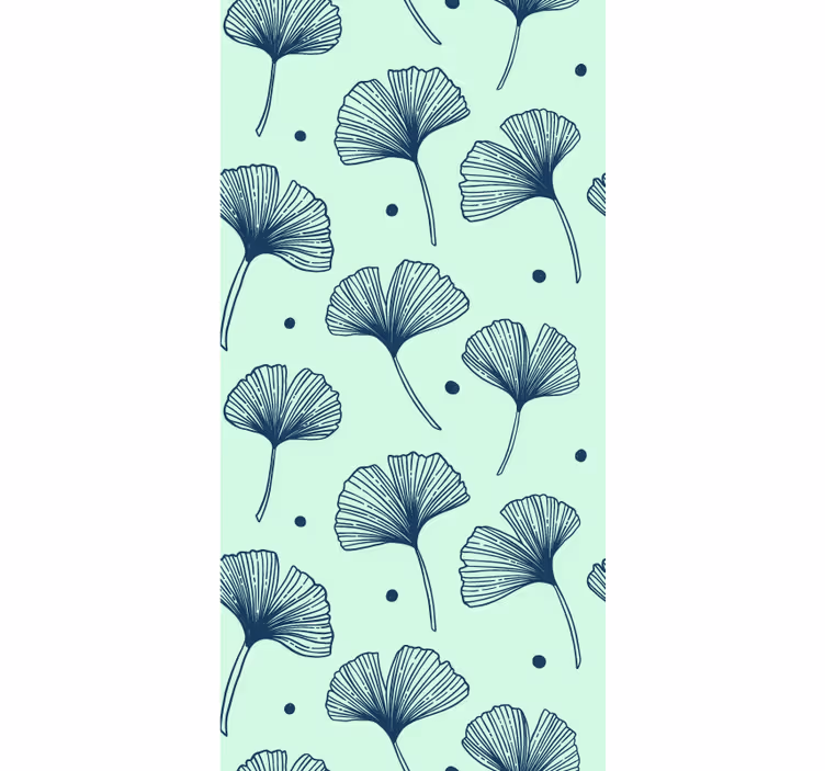 Blomsterblå farge kjøkken tapet - Tenstickers