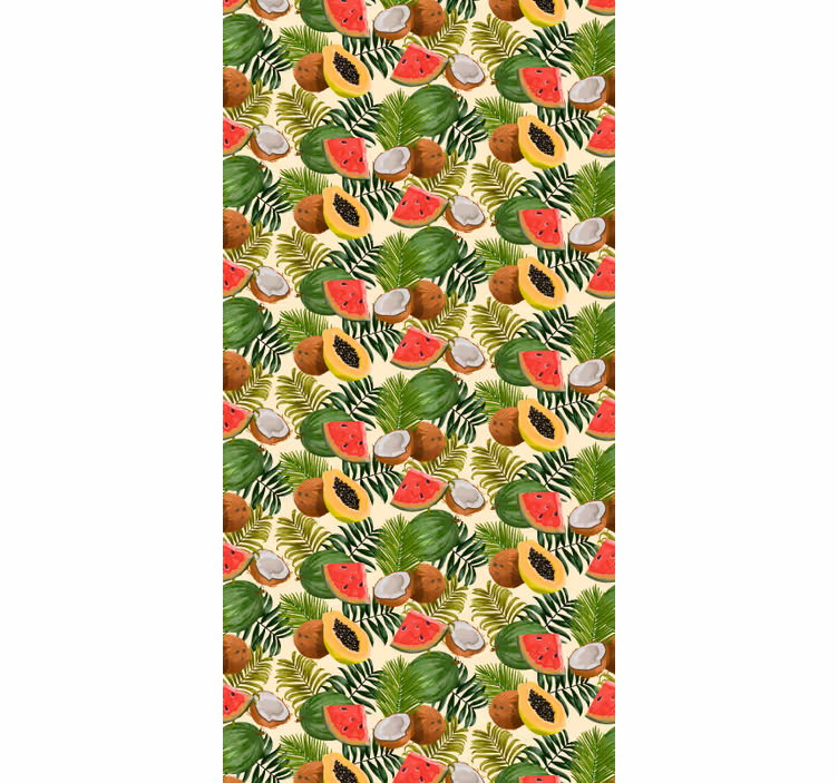 Tropisk frukt badetapet - Tenstickers