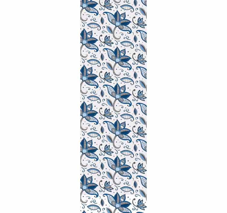 Blomstermønster håndtegnet blomstertapet - Tenstickers