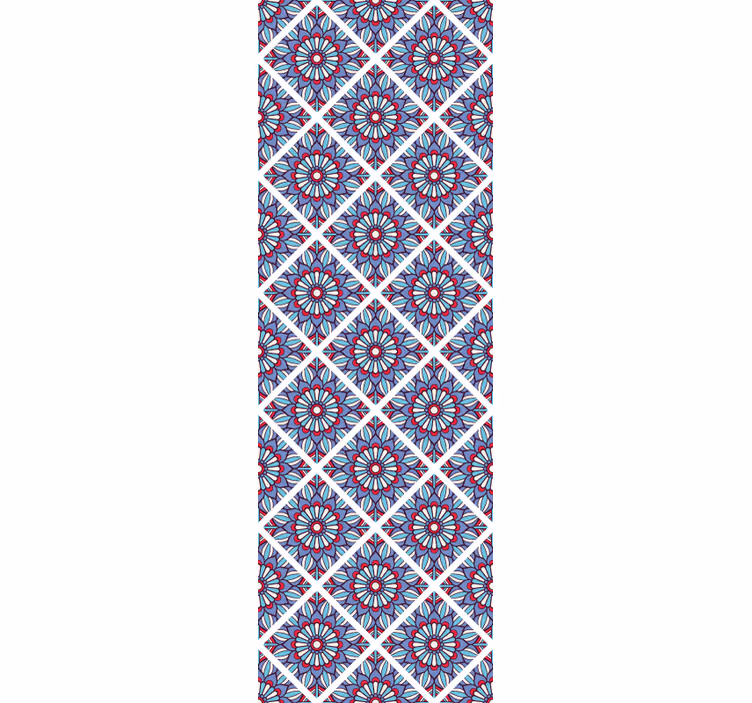 Geometrisk floral eleganse tapet blomste - Tenstickers