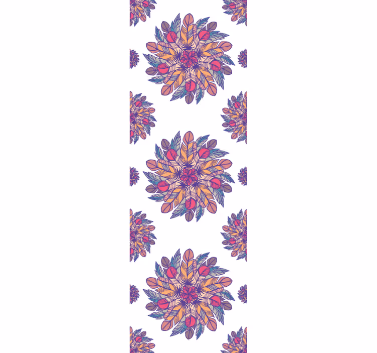 Floral burst motiv tapet blomster - Tenstickers