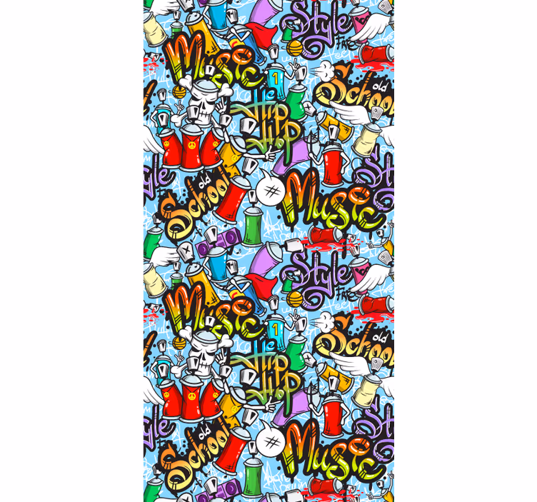 Fargerike graffiti vegg tags kunst tapet - Tenstickers