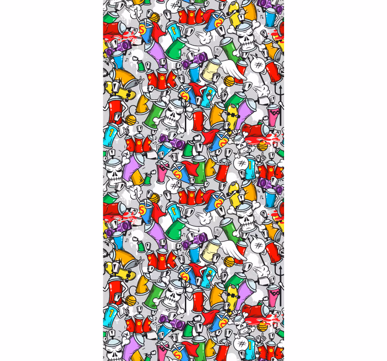 Graffiti maling potter tapet kunst - Tenstickers