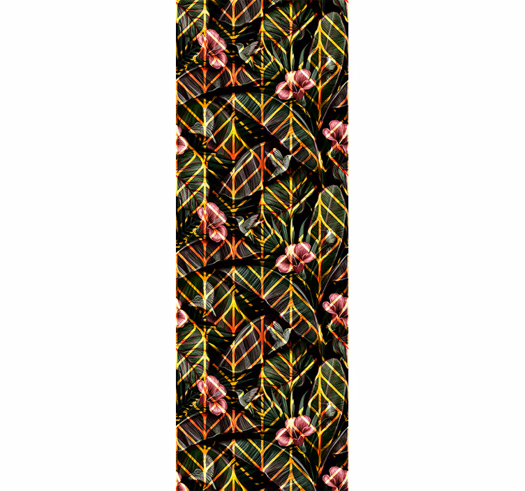 Moderne geometrisk mønster med fugletapet - Tenstickers
