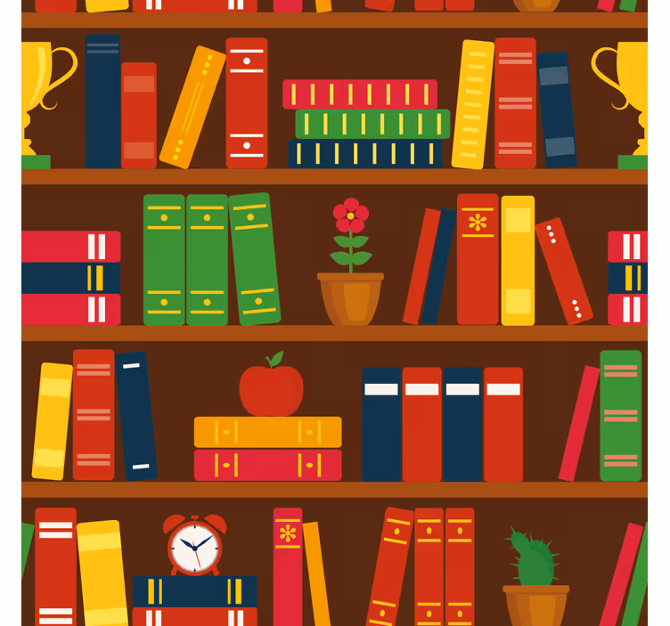 Hjemmebibliotek hjemmekontor tapet - Tenstickers