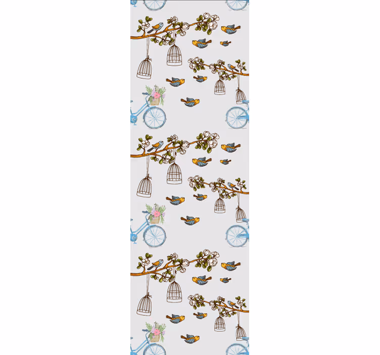 Sykkel fugl design fugletapet - Tenstickers