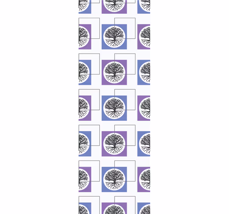 Geometrisk tredesign tapet soverom - Tenstickers
