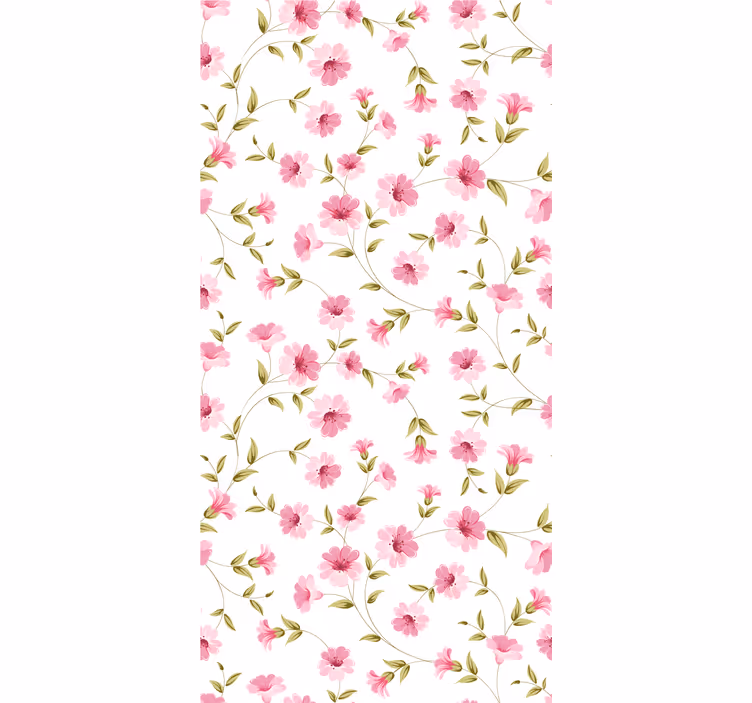 Floral vintreet motiv tapet blomster - Tenstickers