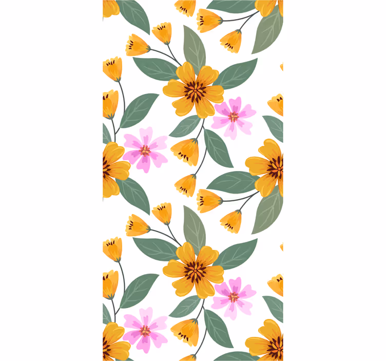 Floral overflod tapet blomster - Tenstickers