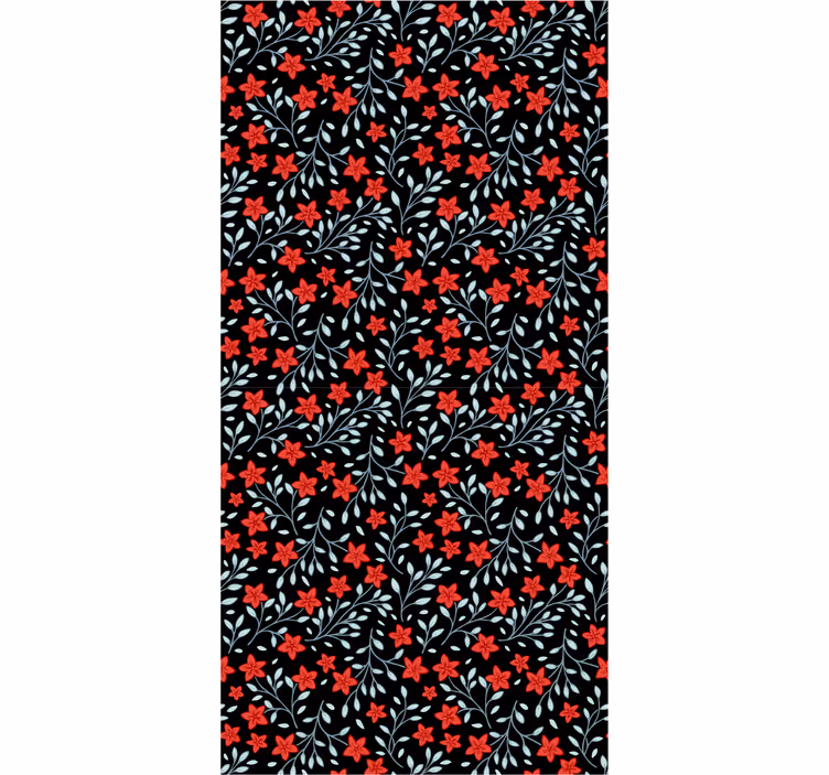 Blomsterteppe tapet blomste - Tenstickers