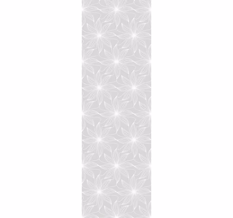 Blomstergeometri tapet grå - Tenstickers