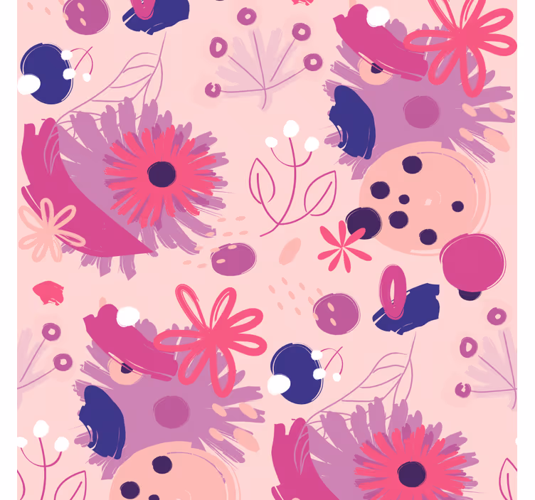 Floral array design tapet blomster - Tenstickers