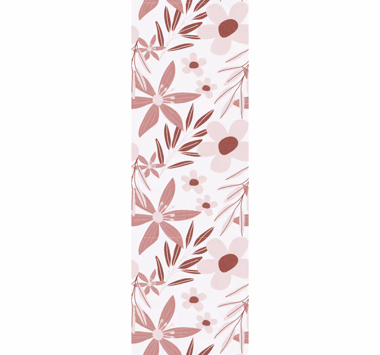 Blomstermønster motiv tapet blomster - Tenstickers