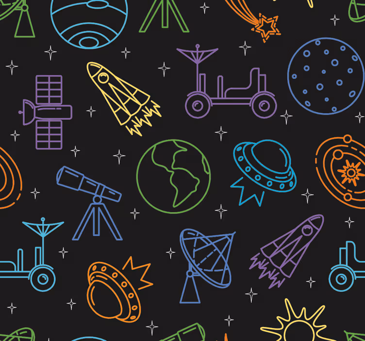 Himmelsk utforskning tapet barn - Tenstickers