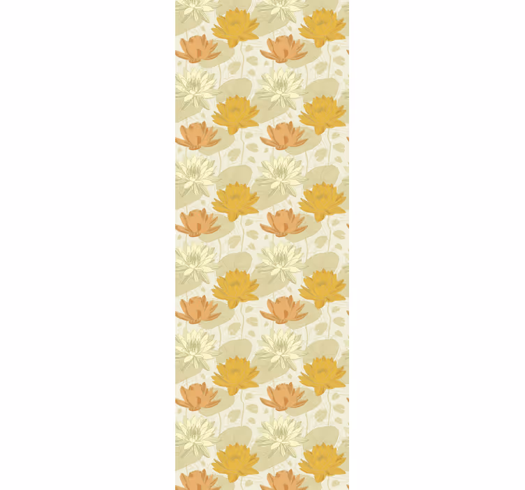 Vintage lotus tapet blomste - Tenstickers