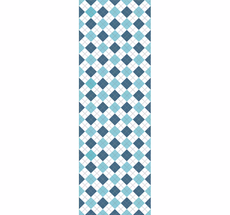 Geometrisk argyle-mønster tapet firkant - Tenstickers