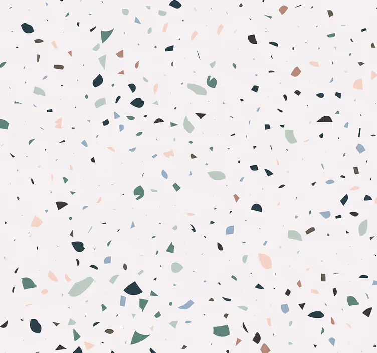 Hvit terrazo tapet stein - Tenstickers