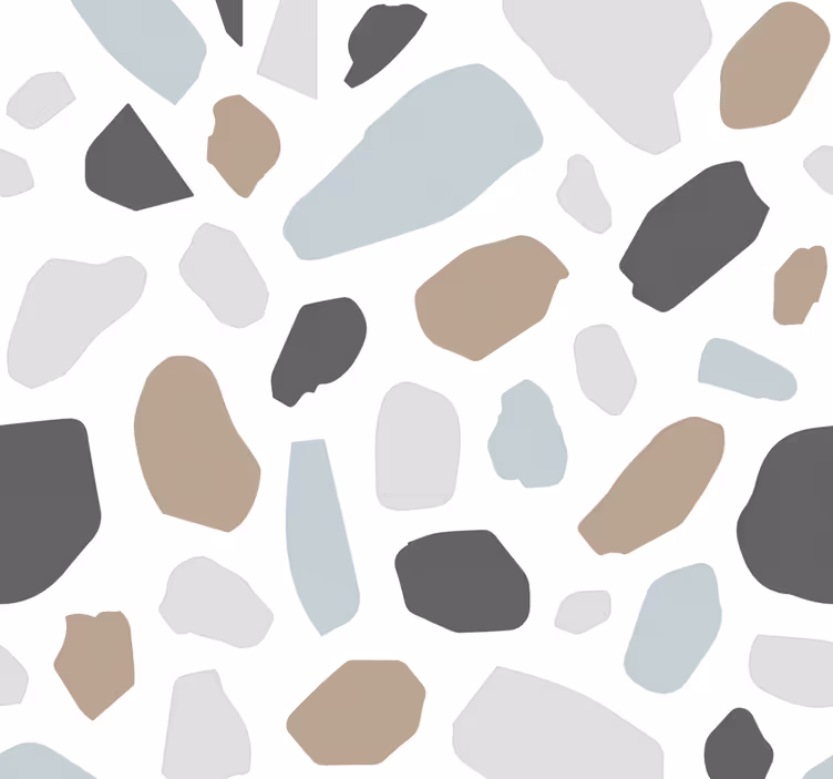 Tapet stein grå terrazzo - Tenstickers