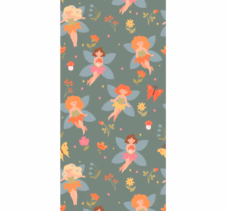 Kvinneblomster tapet blomster - Tenstickers