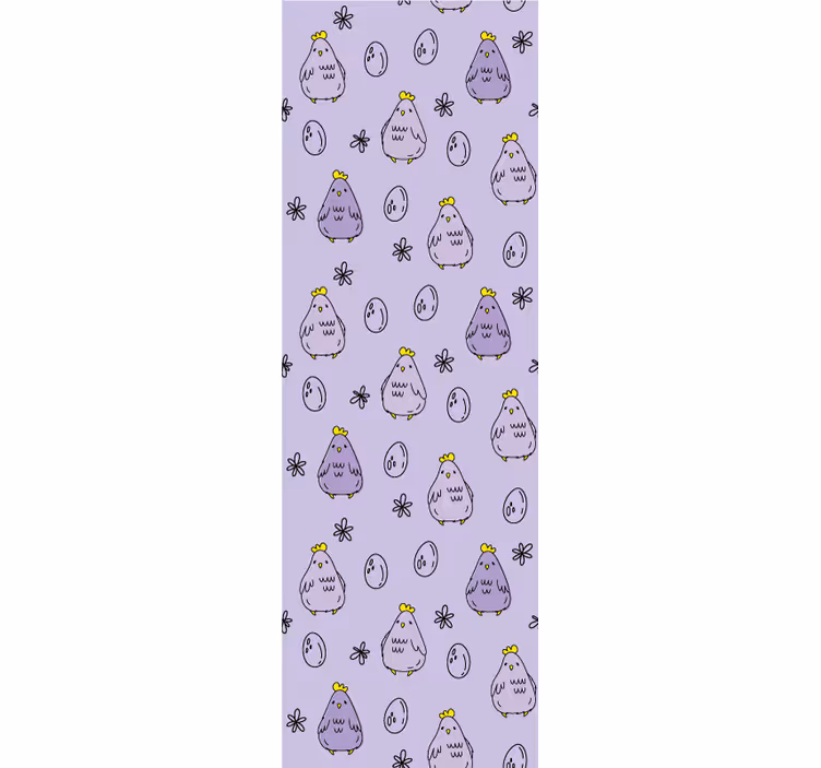 Kyllingmønsterdesign tapet barn - Tenstickers