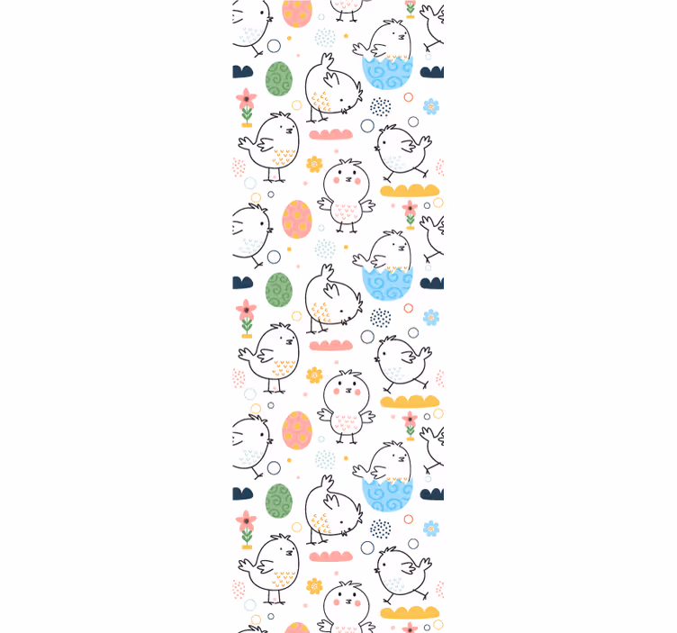 Kyllingmønsterglede tapet barn - Tenstickers