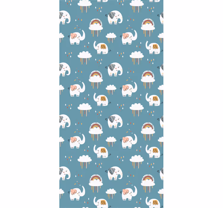 Leken elefantparade elefant tapet - Tenstickers
